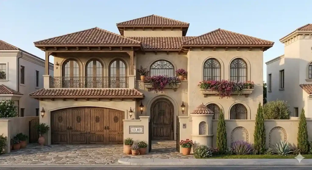6 marla house Spanish elevation design