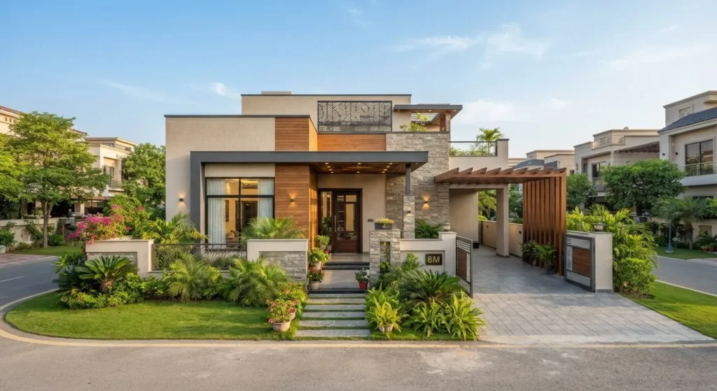 Single Storey 8 Marla House Design​